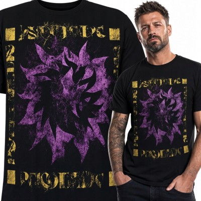 Koszulka męska z feniksem „Phoenix Spirit” - mroczny wzór grunge