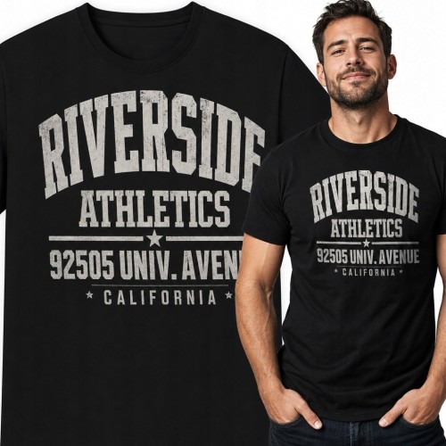 Koszulka męska „Riverside Athletics” - kalifornijski styl collegiate