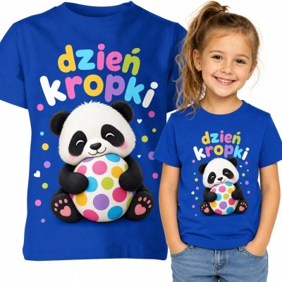 Koszulka dziewczęca z pandą na Dzień Kropki - „Dzień kropki”