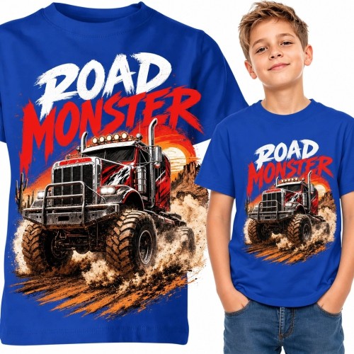 Koszulka chłopięca z monster truckiem - „Road Monster”