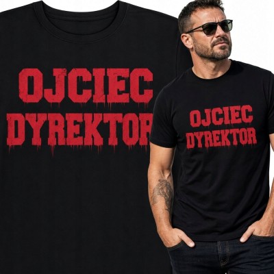 Koszulka męska dla ojca dyrektora „Ojciec dyrektor”