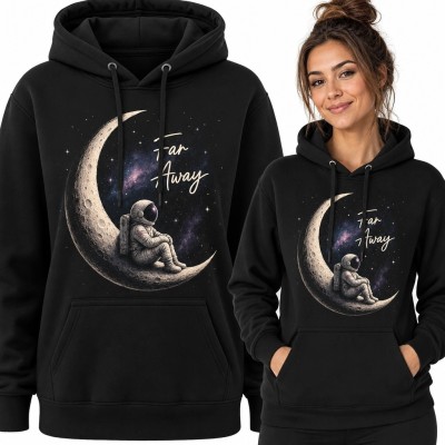 Bluza damska z kapturem - astronauta na księżycu „Far Away”