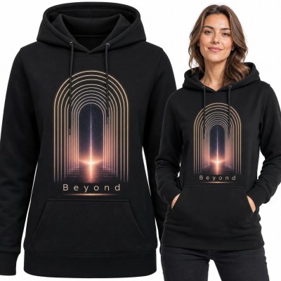 Bluza damska z kapturem - kosmiczny portal „Beyond”