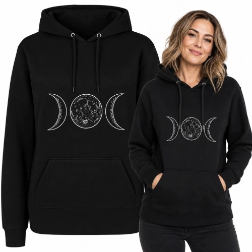 Bluza damska z kapturem - symbol potrójnego księżyca