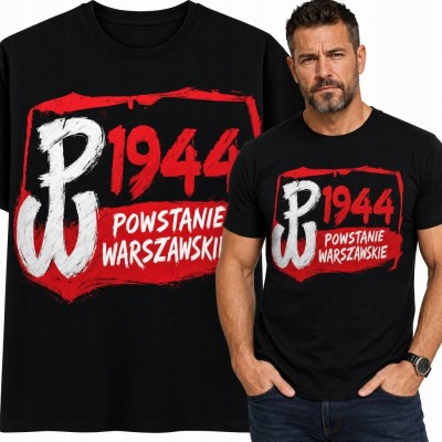 Koszulka męska patriotyczna „Powstanie Warszawskie” 1944 - symbol Polski Walczącej