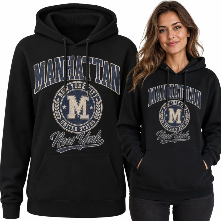 Bluza damska z kapturem „Manhattan” - miejski motyw New York