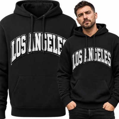 Bluza męska z kapturem „Los Angeles” - miejski styl college