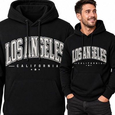 Bluza męska z kapturem „Los Angeles” - miejski motyw California