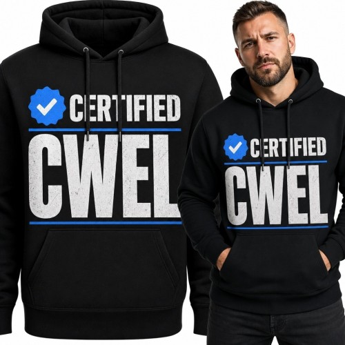 Bluza męska z kapturem „Certified Cwel” - prowokacyjny nadruk