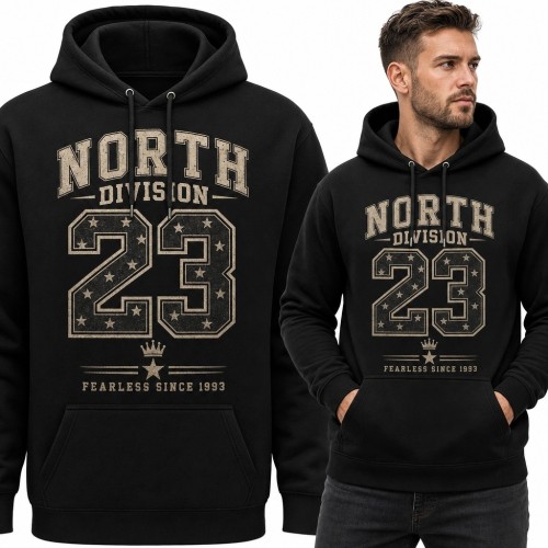 Bluza męska z kapturem „North 23” - styl varsity retro