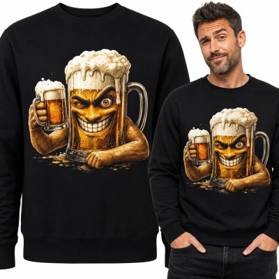 Bluza męska bez kaptura - humorystyczny kufel piwa