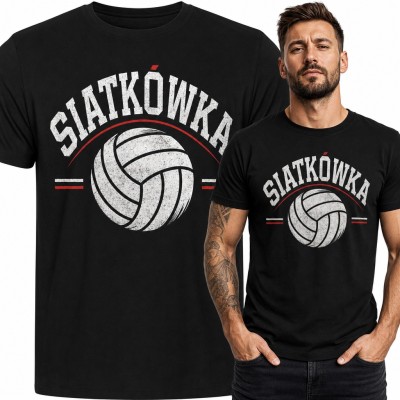 Koszulka męska „Siatkówka” z piłką siatkową dla siatkarza