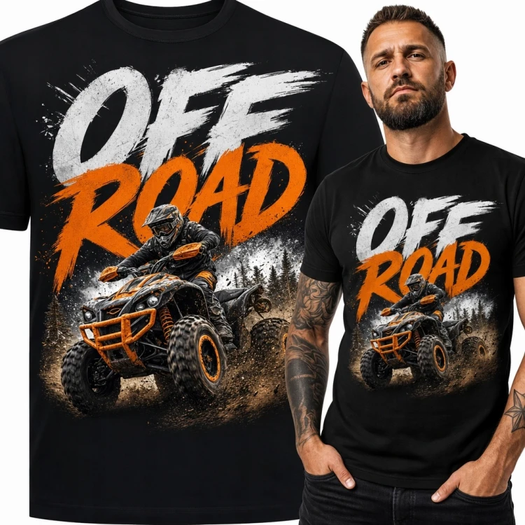 Koszulka męska z quadem „Off Road” - dla fana jazdy terenowej