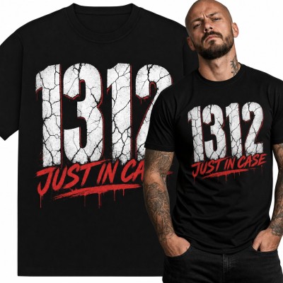Koszulka męska „1312 Just in case” - kod ACAB w stylu streetwear dla kibica