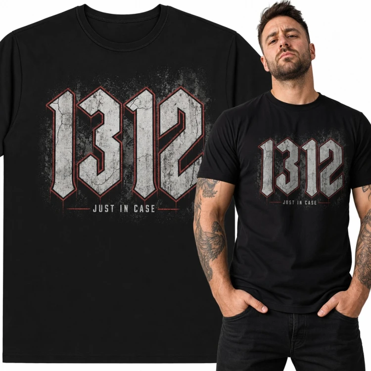 Koszulka męska „1312” - kod ACAB dla kibica z dopiskiem Just in case