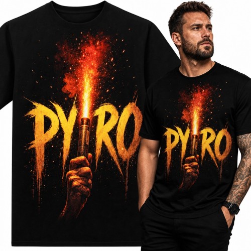 Koszulka męska „Pyro” - raca w dłoni dla kibica ultras