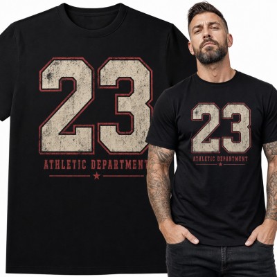 Koszulka męska „23 Athletic Department” - numer w stylu varsity