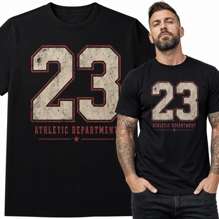 Koszulka męska „23 Athletic Department” - numer w stylu varsity