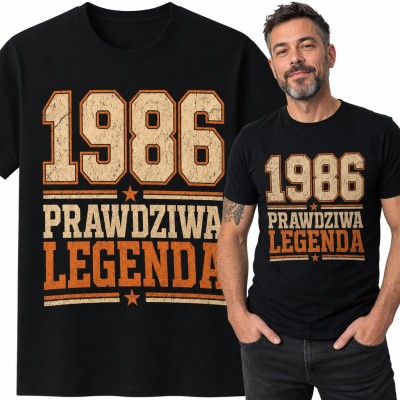 Koszulka męska „1986 Prawdziwa legenda” na 40 urodziny
