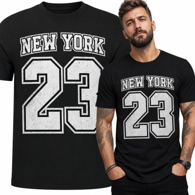 Koszulka męska „New York 23” - numer w stylu varsity