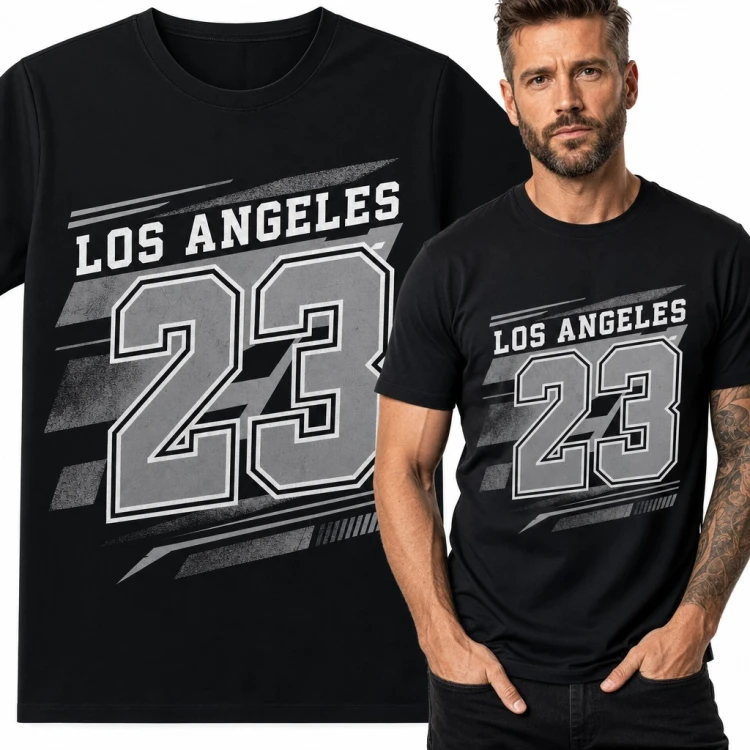 Koszulka męska „Los Angeles 23” - sportowy numer w stylu koszykarskim