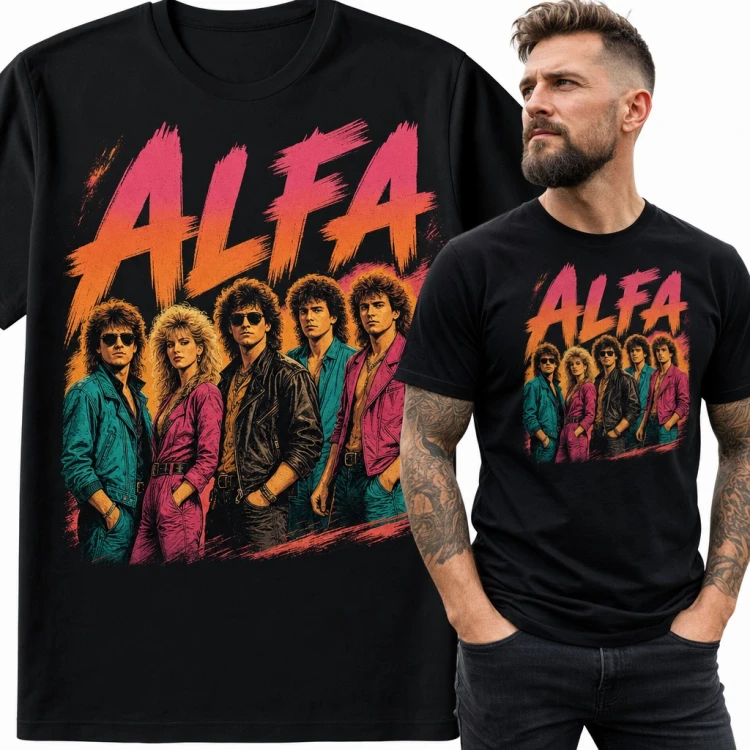 Koszulka męska „Alfa” - retro zespół rockowy z lat 80