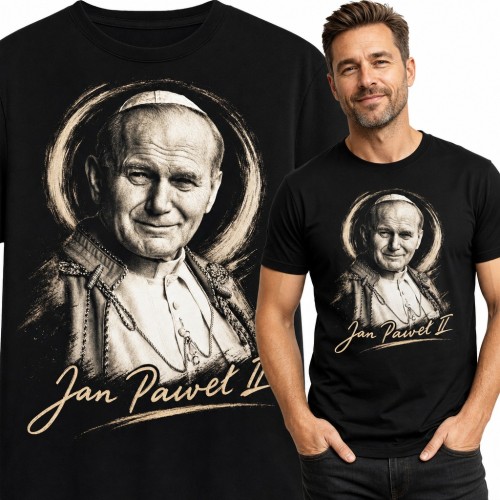 Koszulka męska „Jan Paweł II” - portret papieża Polaka