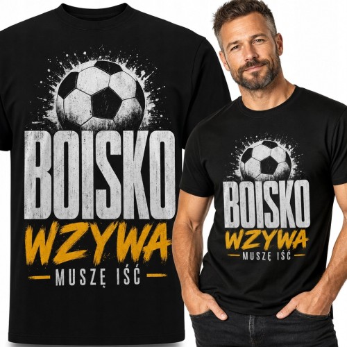 Koszulka męska piłkarska „Boisko wzywa - muszę iść”