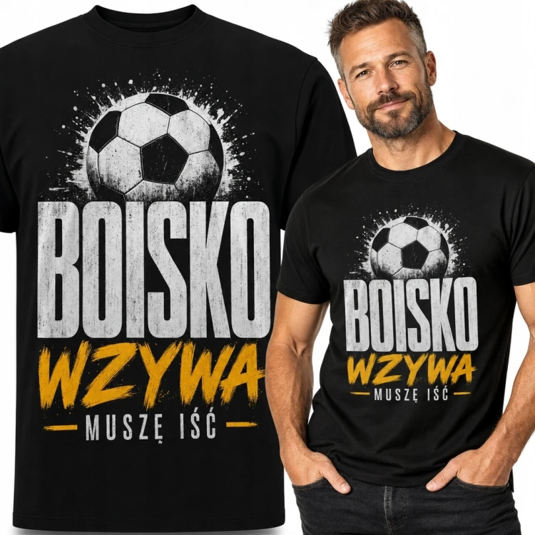 Koszulka męska piłkarska „Boisko wzywa - muszę iść”