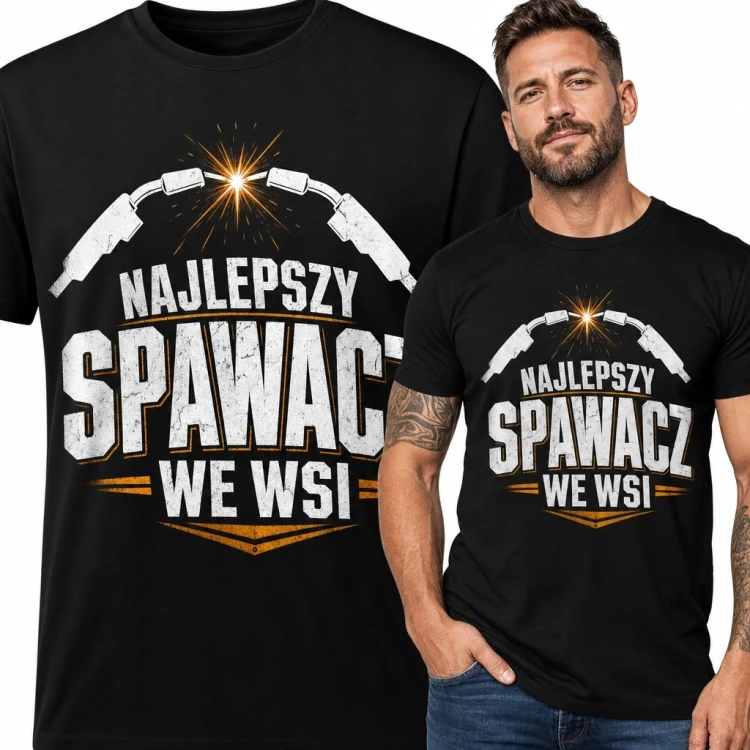 Koszulka męska dla spawacza „Najlepszy spawacz we wsi”