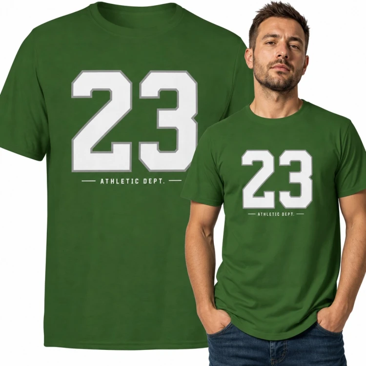Koszulka męska „23 Athletic Dept.” - sportowy numer w stylu college