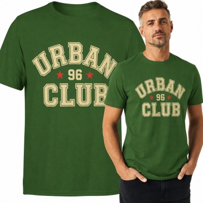 Koszulka męska „Urban 96 Club” - napis w stylu college z gwiazdkami