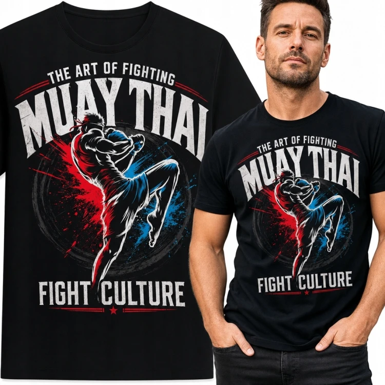 Koszulka męska z zawodnikiem Muay Thai - „Muay Thai”