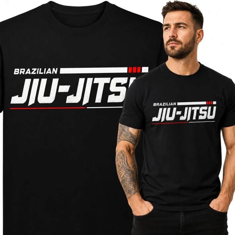 Koszulka męska BJJ „Brazilian Jiu-Jitsu” - sportowy motyw