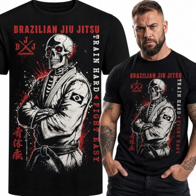 Koszulka męska BJJ ze szkieletem „Brazilian Jiu Jitsu” - sporty walki