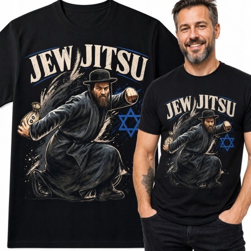Koszulka męska „Jew Jitsu” - humorystyczny motyw sztuk walki