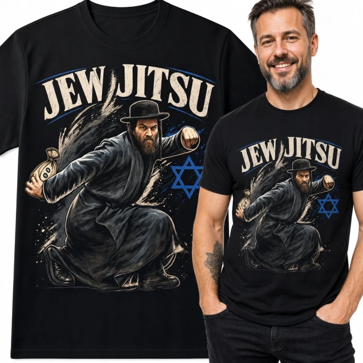 Koszulka męska „Jew Jitsu” - humorystyczny motyw sztuk walki