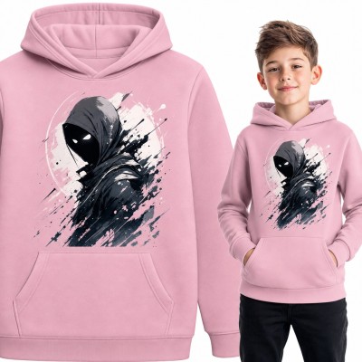 Bluza chłopięca z kapturem - zakapturzony ninja ze świecącymi oczami