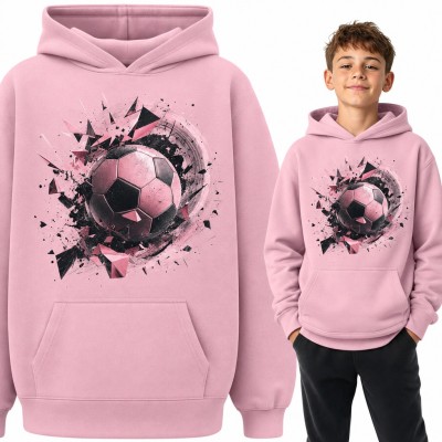 Bluza chłopięca z kapturem - piłka nożna w eksplozji odłamków