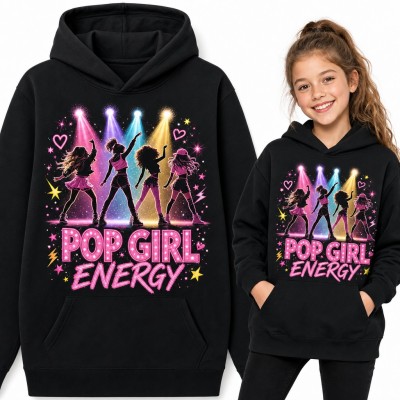 Bluza dziewczęca z kapturem - tancerki na scenie „Pop Girl Energy”