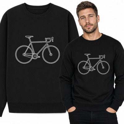 Bluza męska bez kaptura - minimalistyczny rower szosowy dla kolarza
