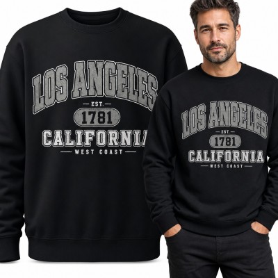 Bluza męska bez kaptura - „Los Angeles Est. 1781 California” w stylu college
