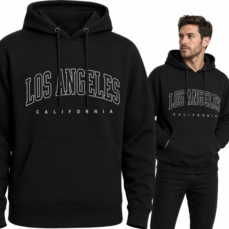 Bluza męska z kapturem - „Los Angeles California” w stylu college