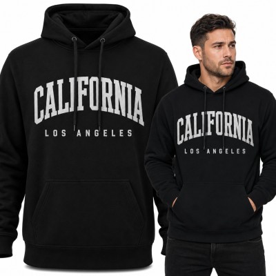 Bluza męska z kapturem - „California Los Angeles” w stylu college