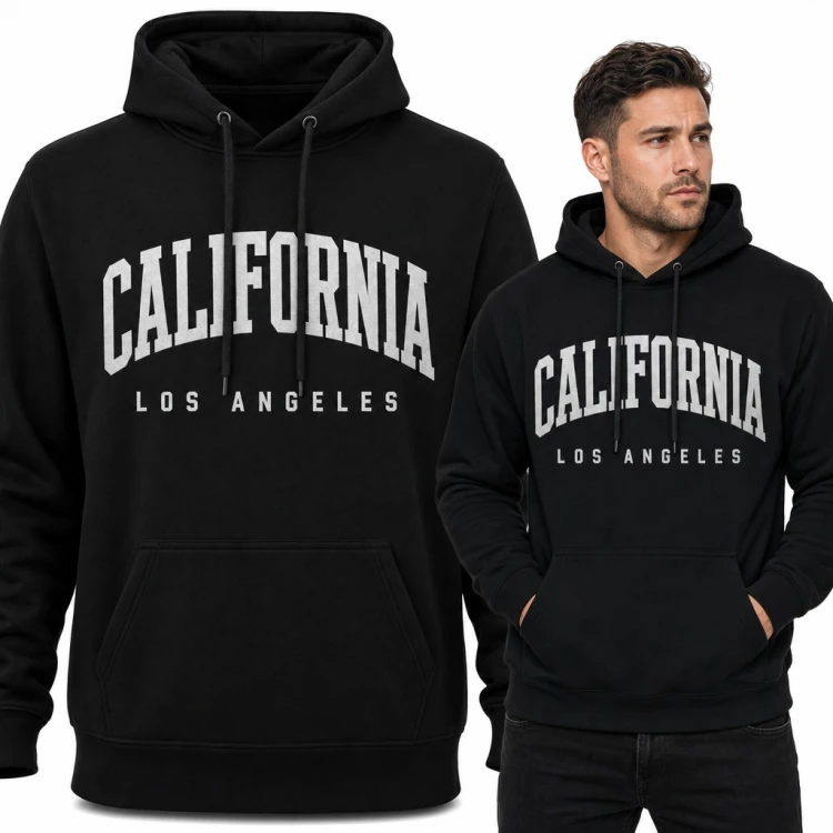 Bluza męska z kapturem - „California Los Angeles” w stylu college