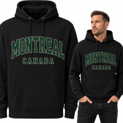 Bluza męska z kapturem „Montreal Canada” - napis w stylu college