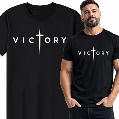 Koszulka męska „Victory” - minimalistyczny motyw zwycięstwa