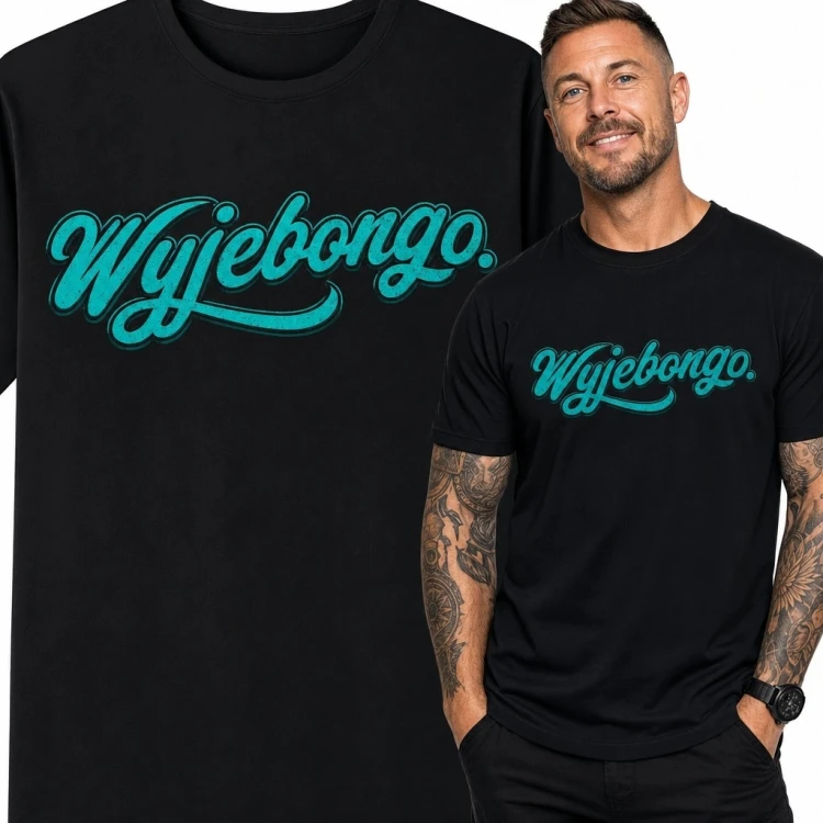 Koszulka męska z napisem „Wyjebongo.” - mocny humor z dystansem