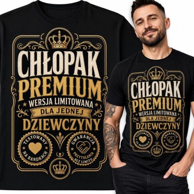 Koszulka męska „Chłopak Premium” - wersja limitowana dla jednej dziewczyny