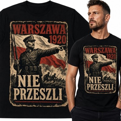 Koszulka męska patriotyczna „Nie przeszli” - Warszawa 1920